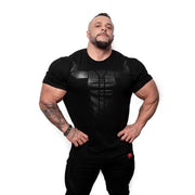 Muscular Man Fitness Short-Sleeved Stretch Round Neck Fitness T-Shirt Hot Style