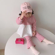 Children's Flared Pants Knit Suit, Children's Sweater Suit