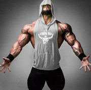 Fitness Vest Male Muscular Hooded Clothes