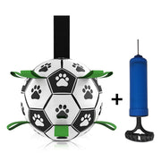 Dog Toys Interactive Pet Football Toys with Grab Tabs Dog Outdoor training Soccer Pet Bite Chew Balls for Dog accessories