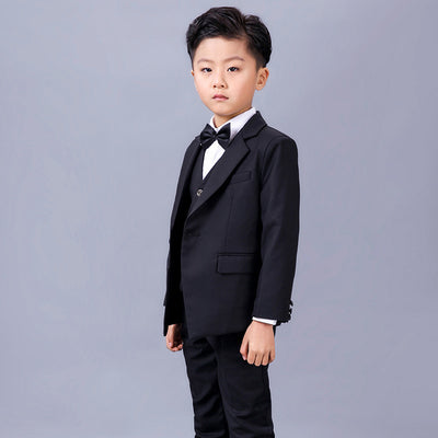 Children's Black Suit Boy Dress Suit Flower Girl Suit Wedding Show