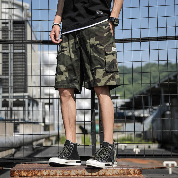 Camouflage five-point tooling shorts