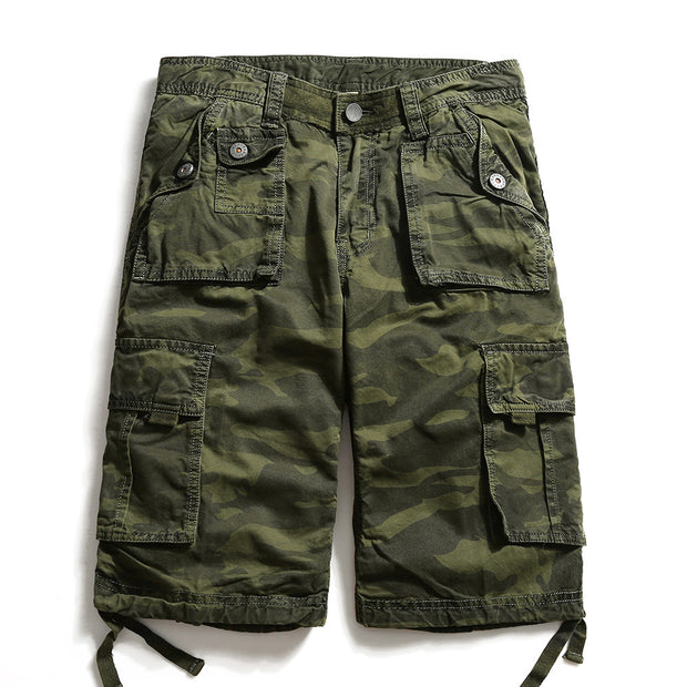 Camouflage Shorts Men's Plus Size Men's Pants Big Pocket Tooling 5-point Pants