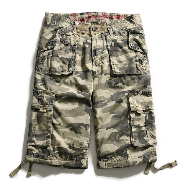 Camouflage Shorts Men's Plus Size Men's Pants Big Pocket Tooling 5-point Pants