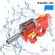 New P90 Electric Water Gun High-Tech Kids Toys Outdoor Beach Pool Large Capacity Summer Gel Blasting Water Gun For Adults