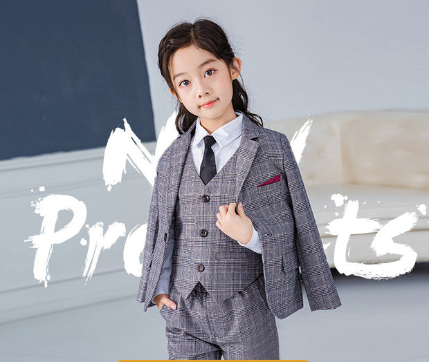 Girls' Little Suit Suit Little Girl Temperament Stage